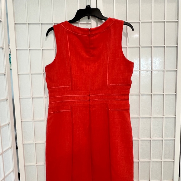 Ellen Tracy Sleeveless Sheath Dress Size 10 in Coral - Picture 4 of 4